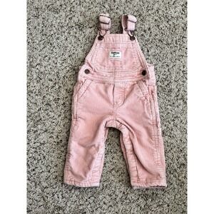 Oshkosh B'gosh Pink Lined Corduroy Overalls‎ Infant 6 Months